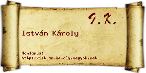 István Károly névjegykártya